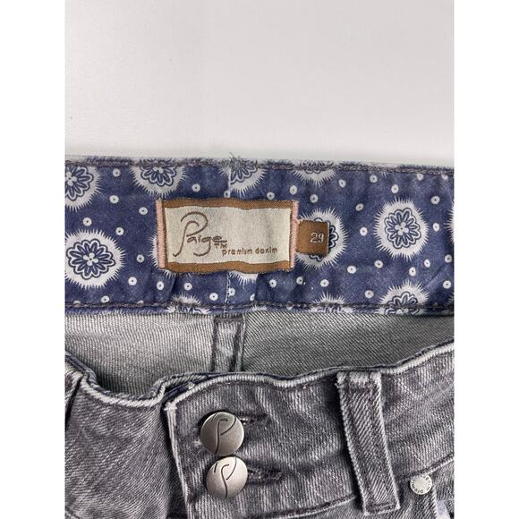 Vintage Paige Hidden Hills Gray Straight Leg Jeans Size 29 Made in USA - Picture 3 of 10